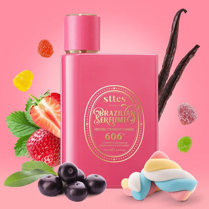 Sttes Perfume 606# (Pressable Strawberry Gummies) – Eau De Parfum 100Ml (3.4 Fl Oz) – Strawberry, Cotton Candy, Fruit Gummies, Vanilla